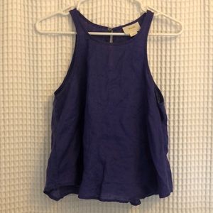 3 for $10 🌺 Anthropologie Maeve 100% Linen “Joya” Purple Swing Tank Top XS